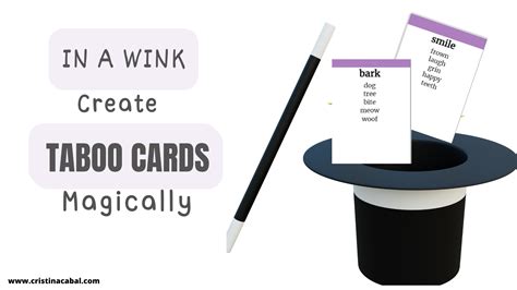 In a Wink: Create Taboo Cards Magically .